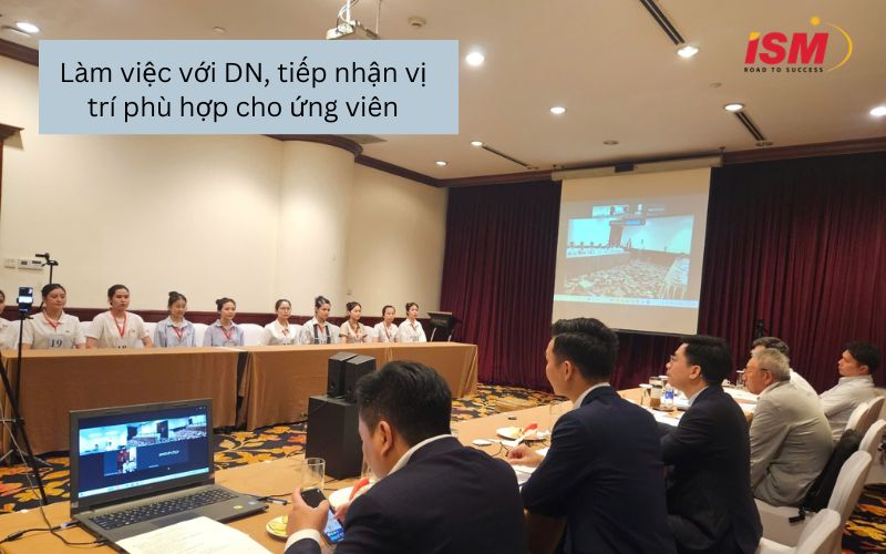 Làm việc với doanh nghiệp tiếp nhận để chuẩn bị vị trí phù hợp.